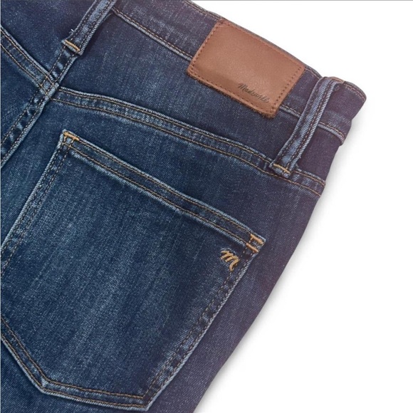 Madewell 10” High Rise Skinny Jeans | Dark Washed | 25” Inseam | Size 27 - Picture 6 of 8